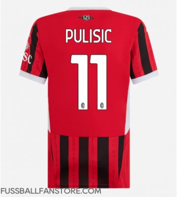 AC Milan Christian Pulisic #11 Replik Heimtrikot Damen 2024-25 Kurzarm